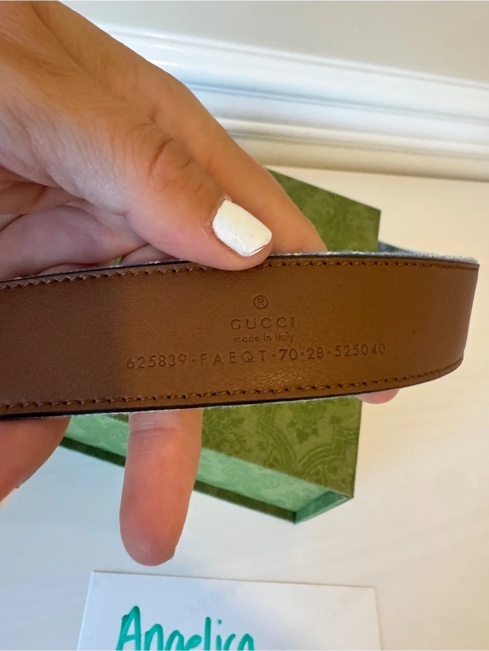 Gucci GG Denim Belt